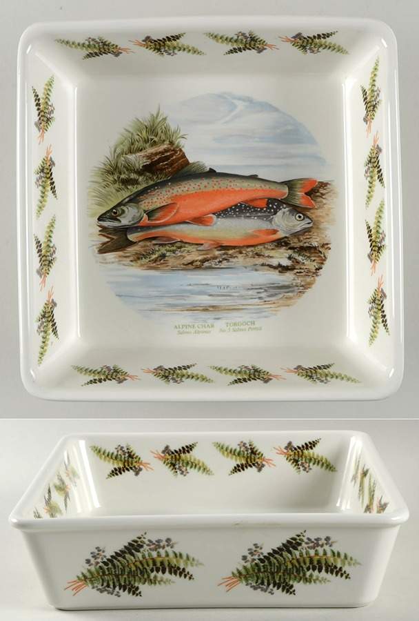 Compleat Angler Fern 9" Square Baker by Portmeirion-1