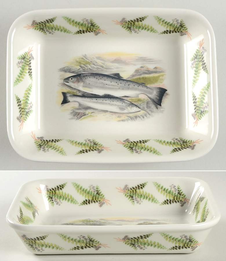 Compleat Angler Fern 8" Rectangular Baker by Portmeirion-1