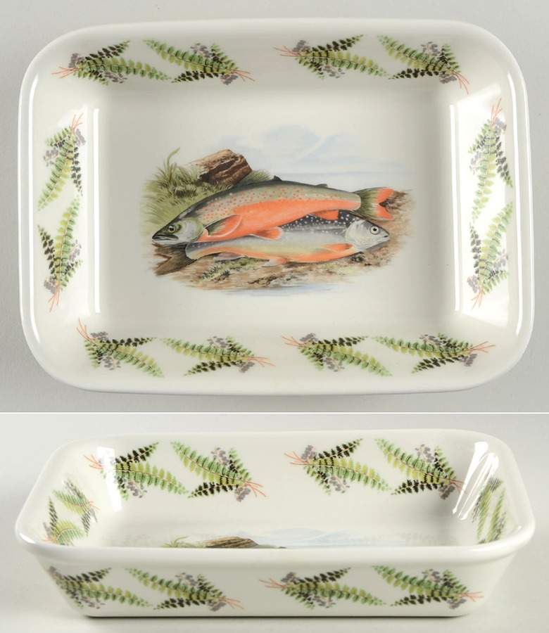Compleat Angler Fern 8" Rectangular Baker by Portmeirion-1