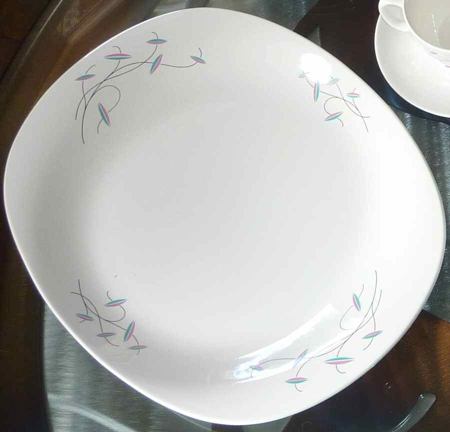 Willow 11" Oval Serving Platter by Paden City-1