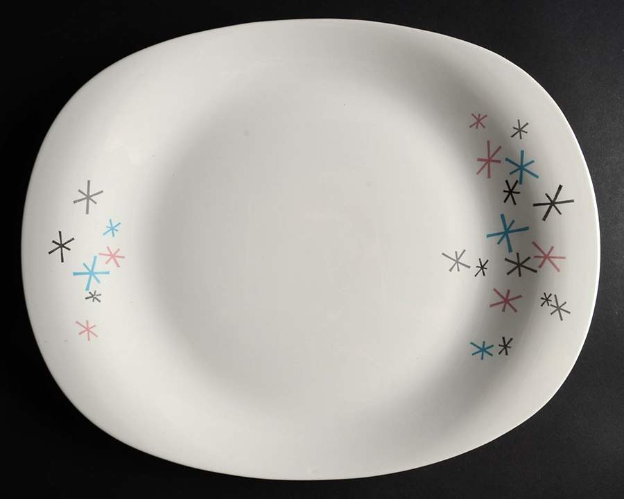 Jacks 14" Oval Serving Platter by Paden City-1