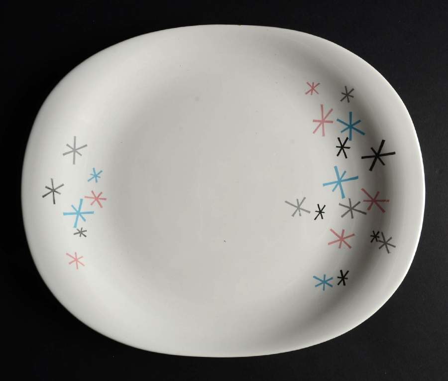 Jacks 11" Oval Serving Platter by Paden City-1
