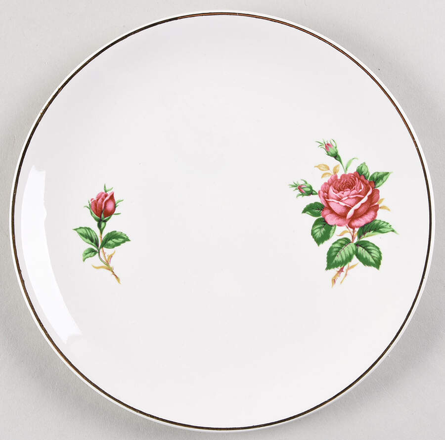 Old Rose (Preview, Bone Ash Glaze) Bread & Butter Plate by Paden City-1