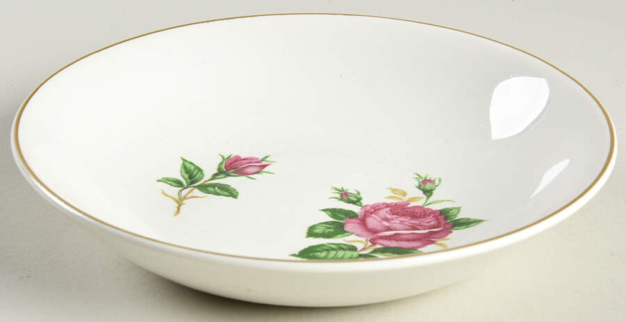 Old Rose (Preview, Bone Ash Glaze) Fruit/Dessert (Sauce) Bowl by Paden City-1
