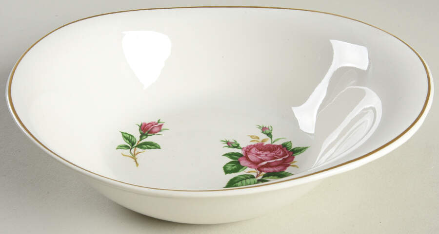 Old Rose (Preview, Bone Ash Glaze) Lugged Cereal Bowl by Paden City-1