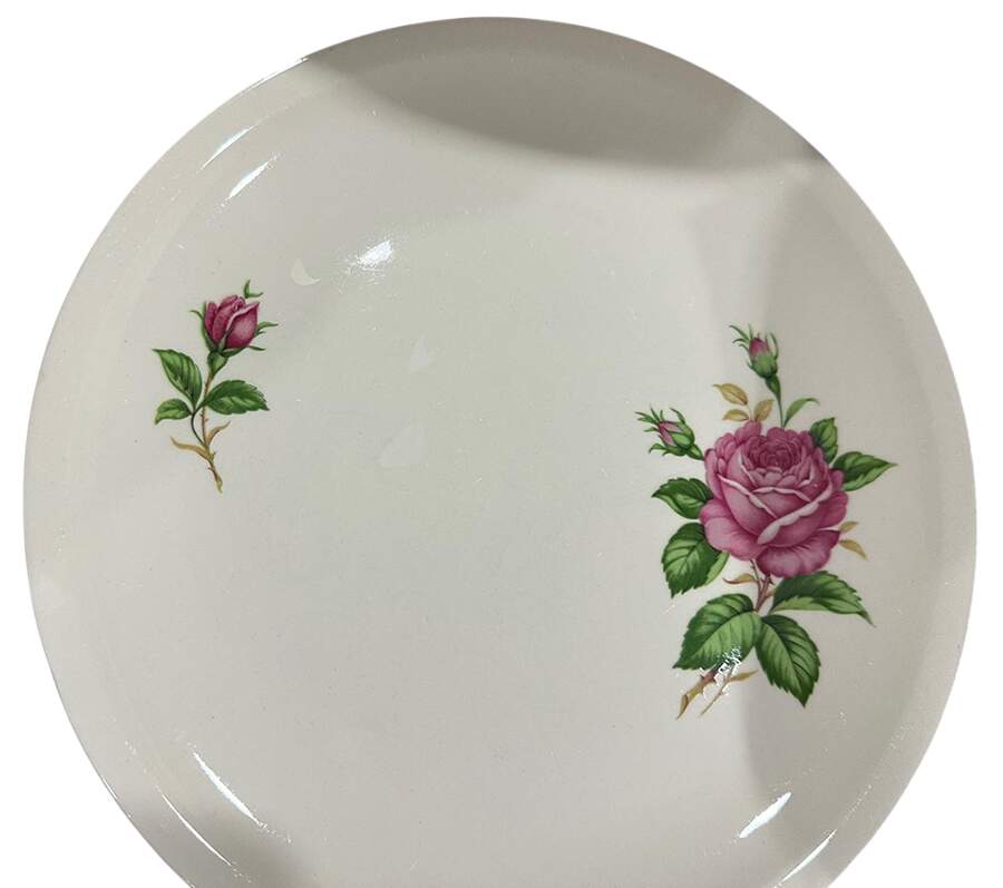 Old Rose (Preview, Bone Ash Glaze) Luncheon Plate by Paden City-1