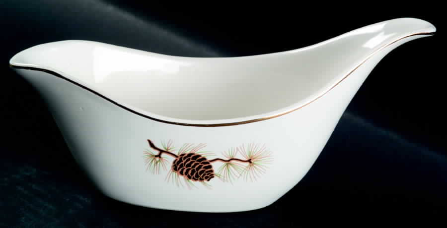 Pinecone Gravy Boat by Paden City-1