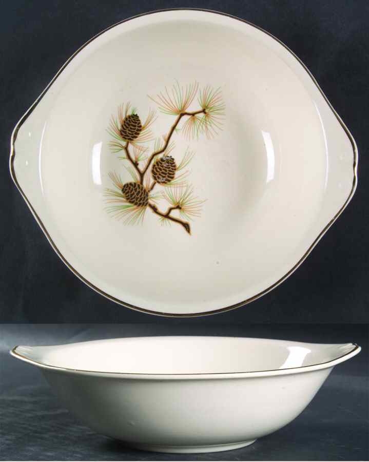 Pinecone Lugged Cereal Bowl by Paden City-1