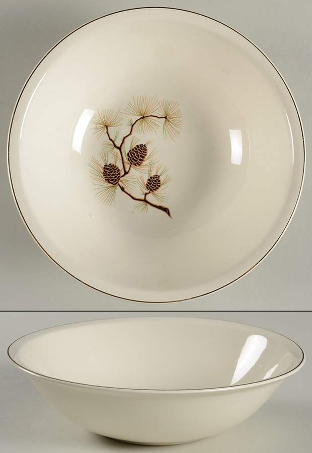 Pinecone 8" Round Vegetable Bowl by Paden City-1