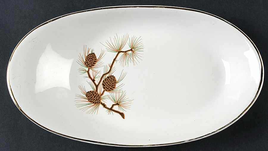 Pinecone Relish/Gravy Underplate by Paden City-1