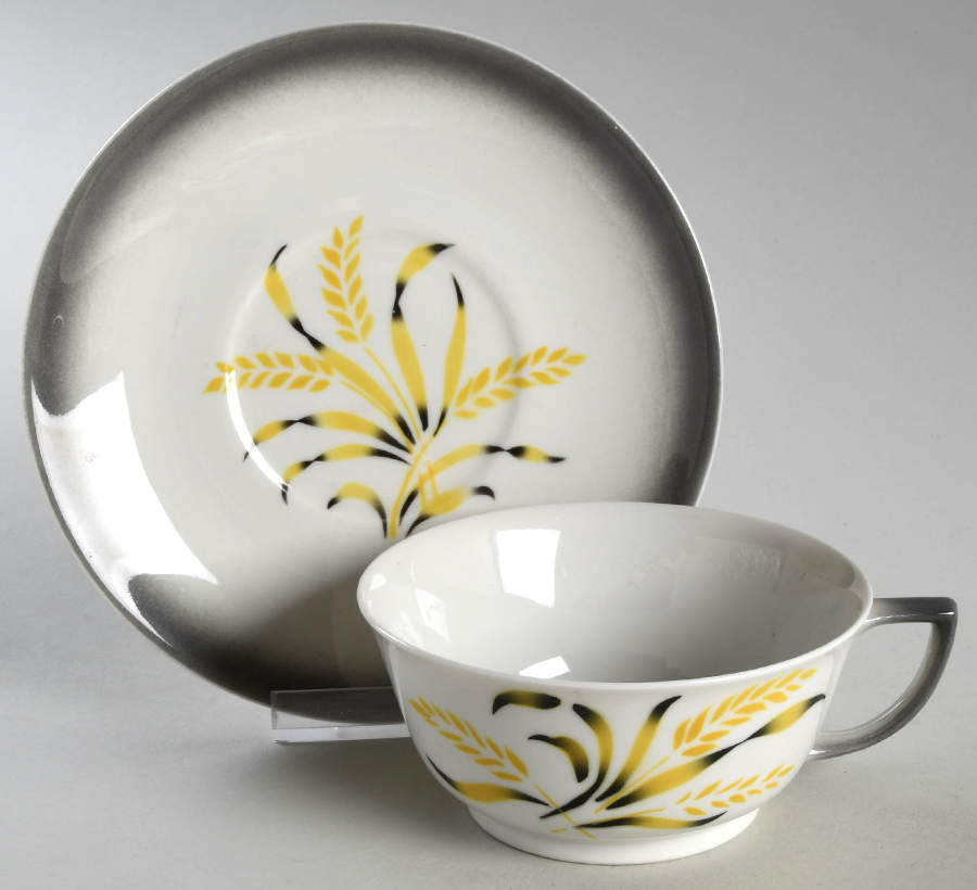 Wheat Flat Cup & Saucer Set by Princess - Empcraft (USA)-1