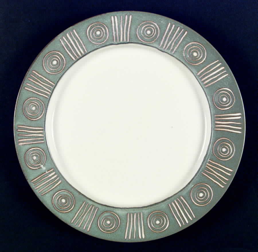 Bongo (Green) Dinner Plate by Pottery Barn China-1