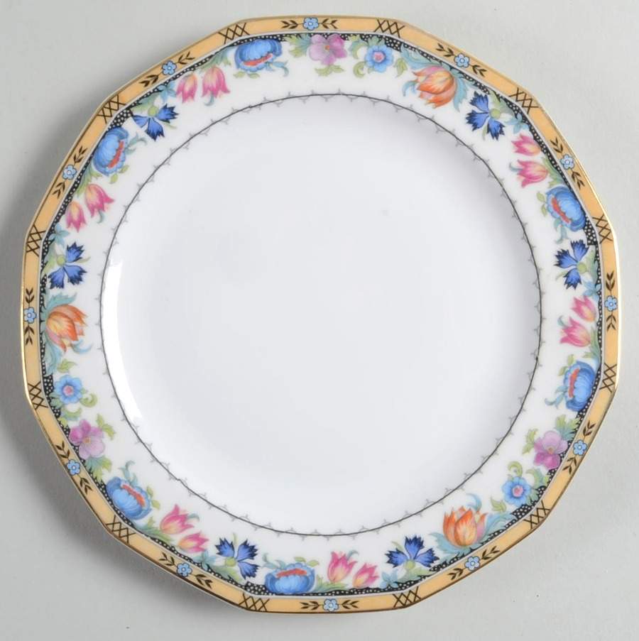 Newport (White) Salad Plate by Princess (Bavaria, Czech)-1