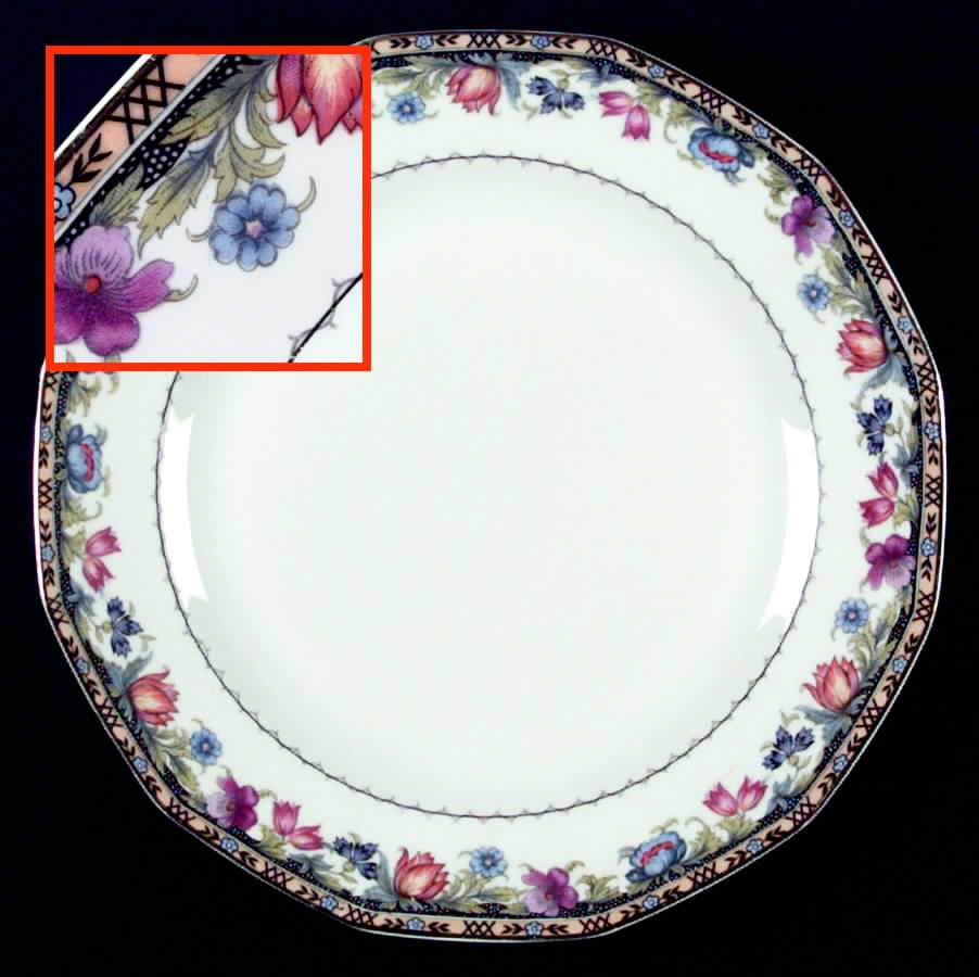 Newport (White) Dinner Plate by Princess (Bavaria, Czech)-1
