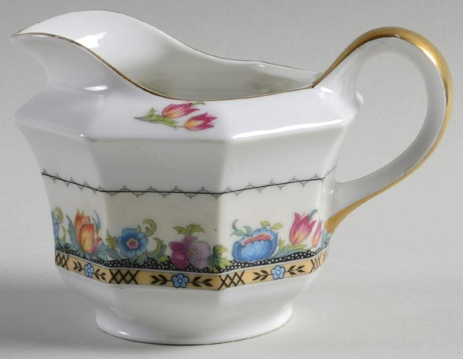 Newport (White) Creamer by Princess (Bavaria, Czech)-1