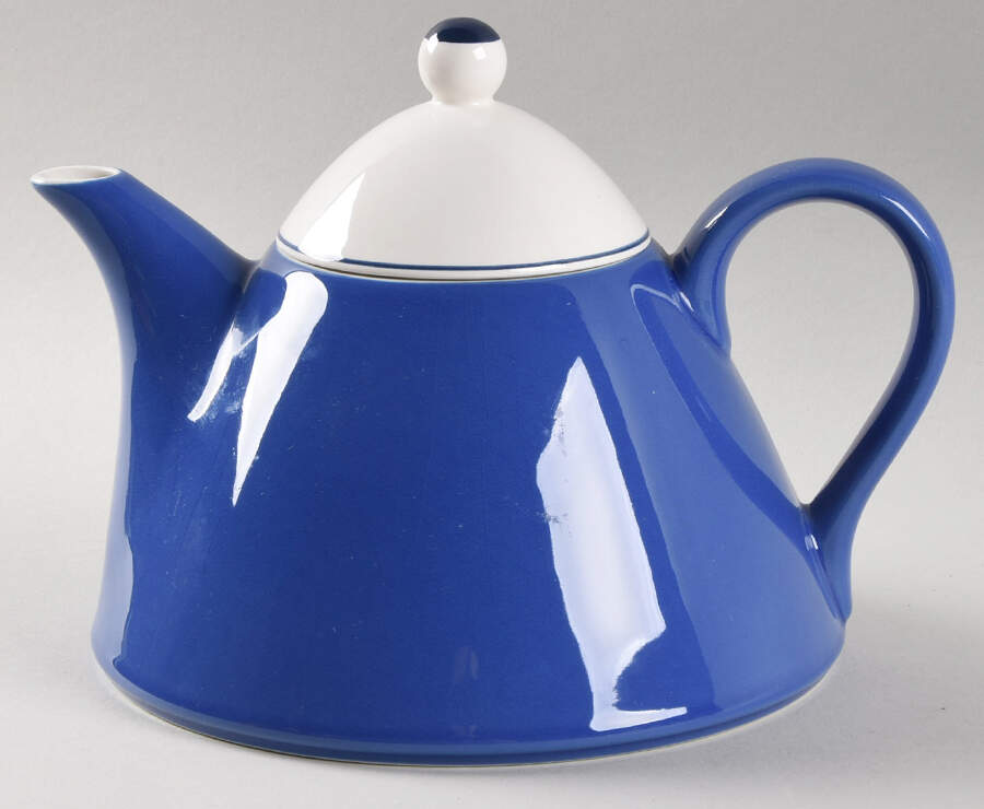 Spa Blueberry (Blue Trim) Teapot & Lid by Pagnossin-1
