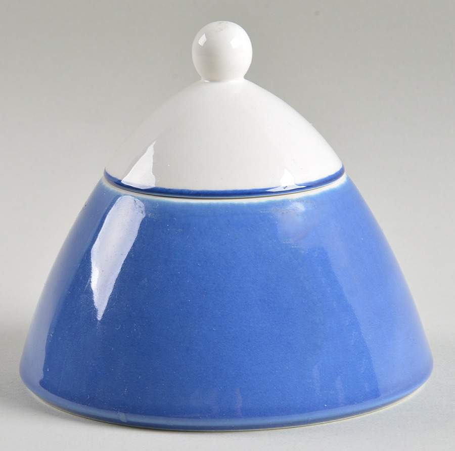 Spa Blueberry (Blue Trim) Sugar Bowl & Lid by Pagnossin-1