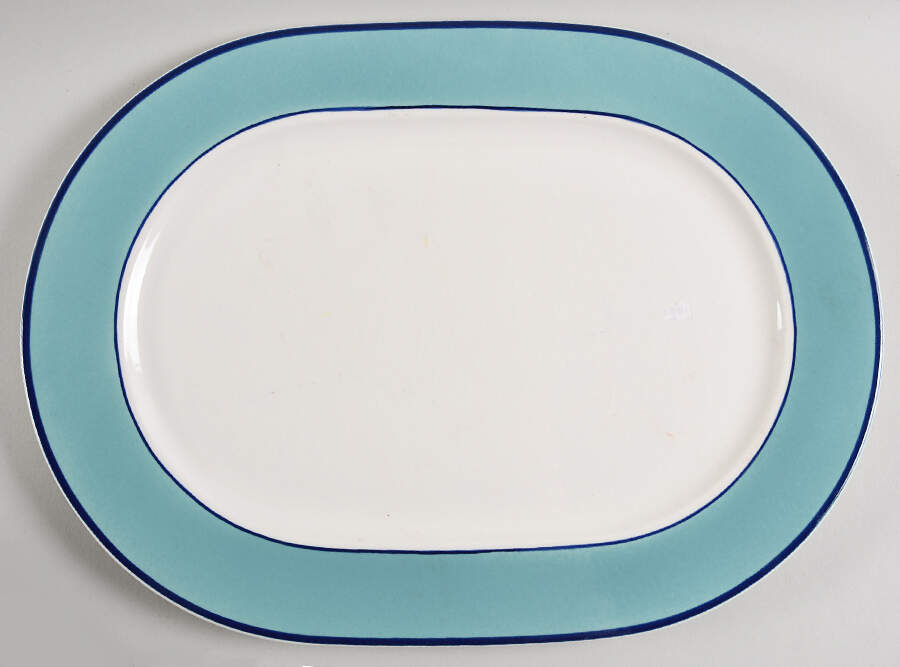 Spa Spruce Green 14" Oval Serving Platter by Pagnossin-1