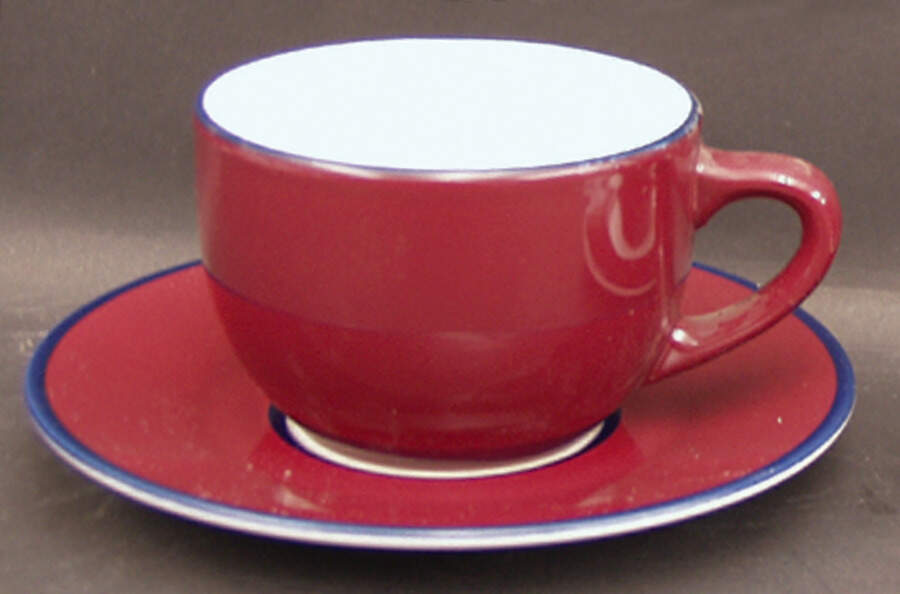Spa Maroon Flat Cup & Saucer Set by Pagnossin-1