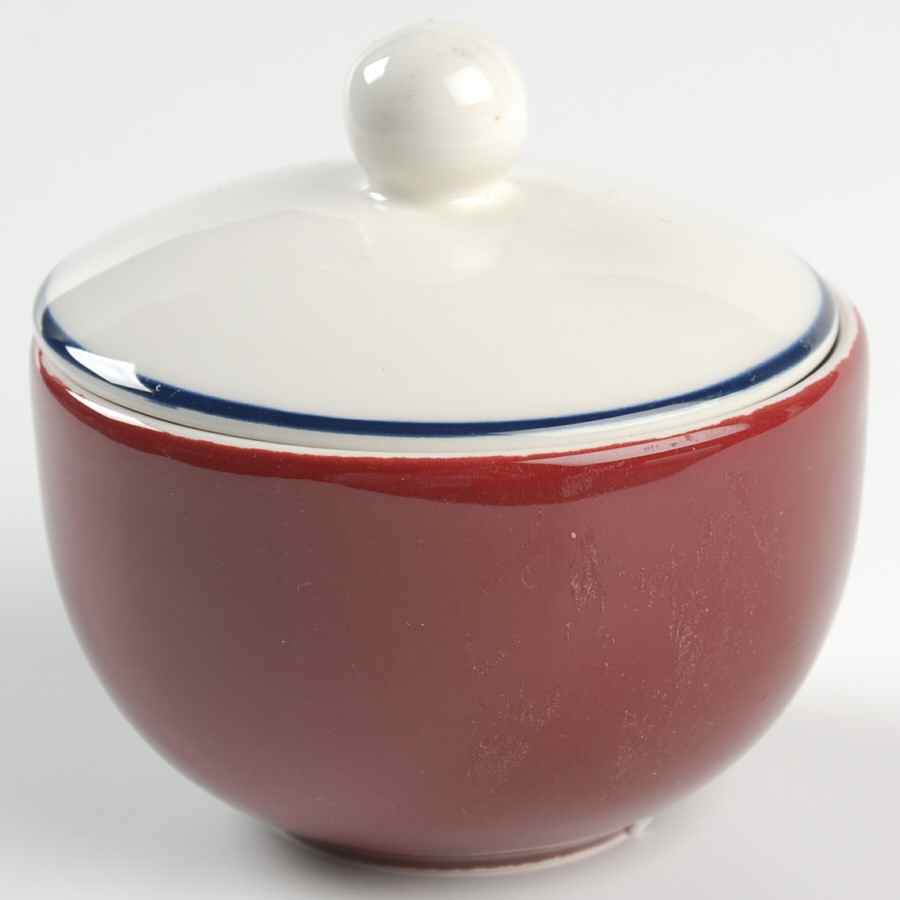 Spa Maroon Sugar Bowl & Lid by Pagnossin-1
