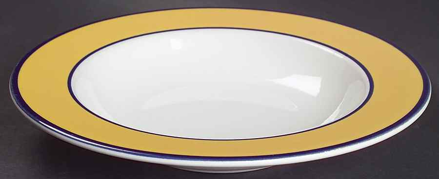 Spa Bright Yellow Rim Soup Bowl by Pagnossin-1