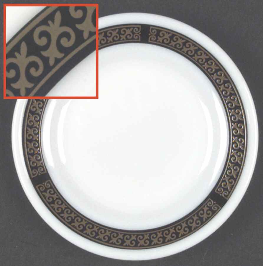 Ebony Bread & Butter Plate by Pyrex-1