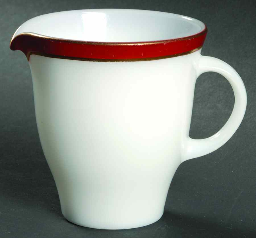 Red Gold Creamer by Pyrex-1