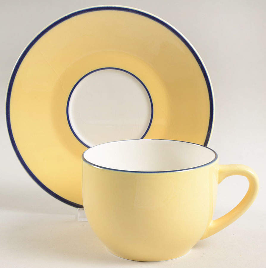 Spa Yellow Flat Cup & Saucer Set by Pagnossin-1