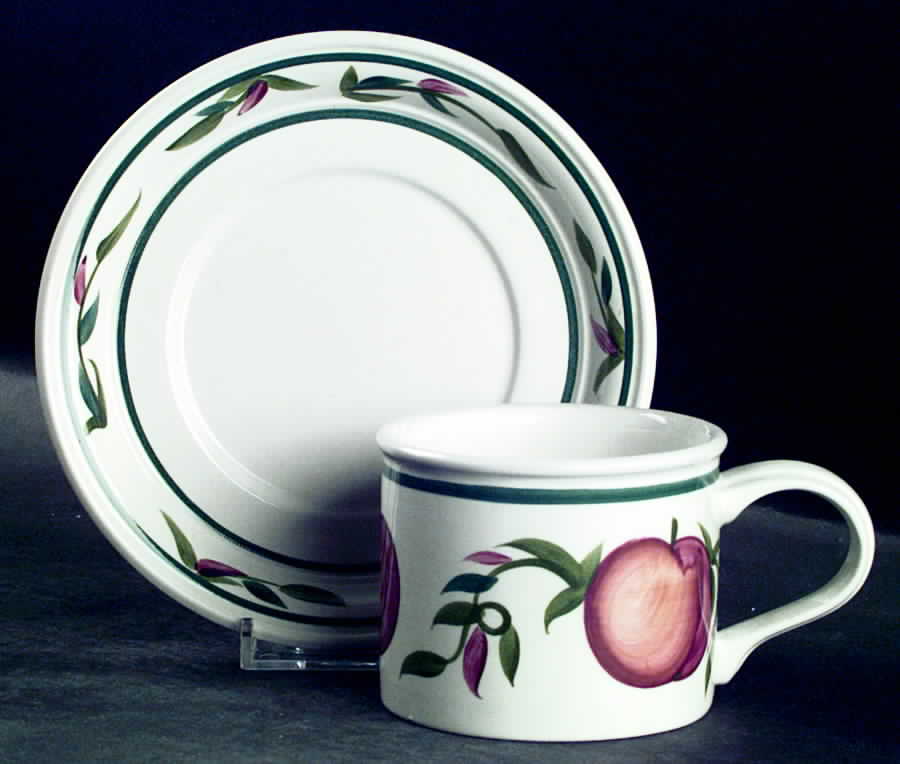 Orchard Fruit Drum Flat Cup & Saucer Set by Portmeirion-1