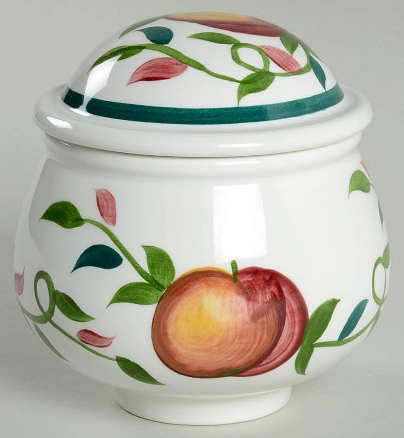 Orchard Fruit Romantic Sugar Bowl & Lid by Portmeirion-1