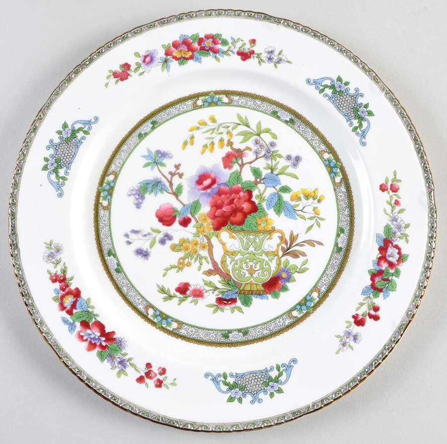 Tree of Kasmir (Mustard Trim, Embossed) Dinner Plate by Paragon-1