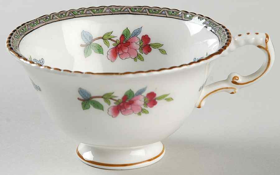 Tree of Kasmir (Mustard Trim, Embossed) Footed Cup by Paragon-1