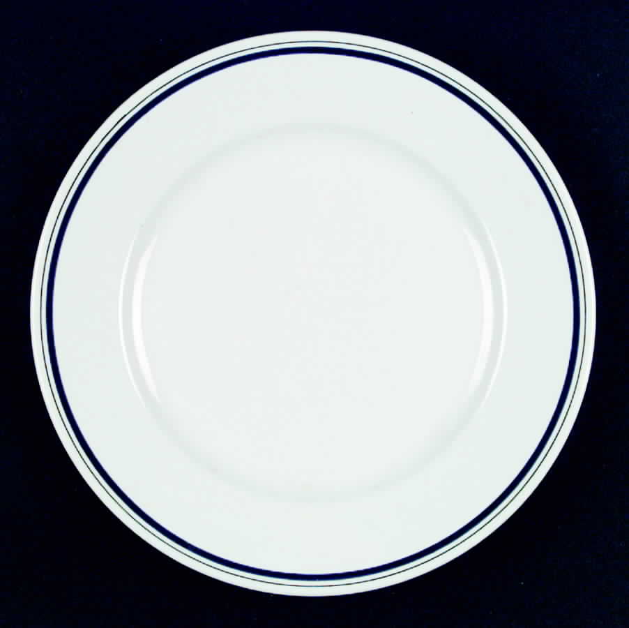 Bistrot Blue Dinner Plate by Porcelaine d'Auteuil-1