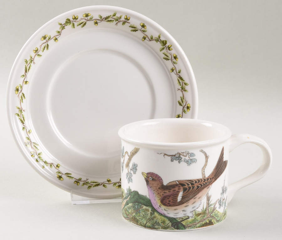 Birds of Britain Drum Flat Cup & Saucer Set by Portmeirion-1