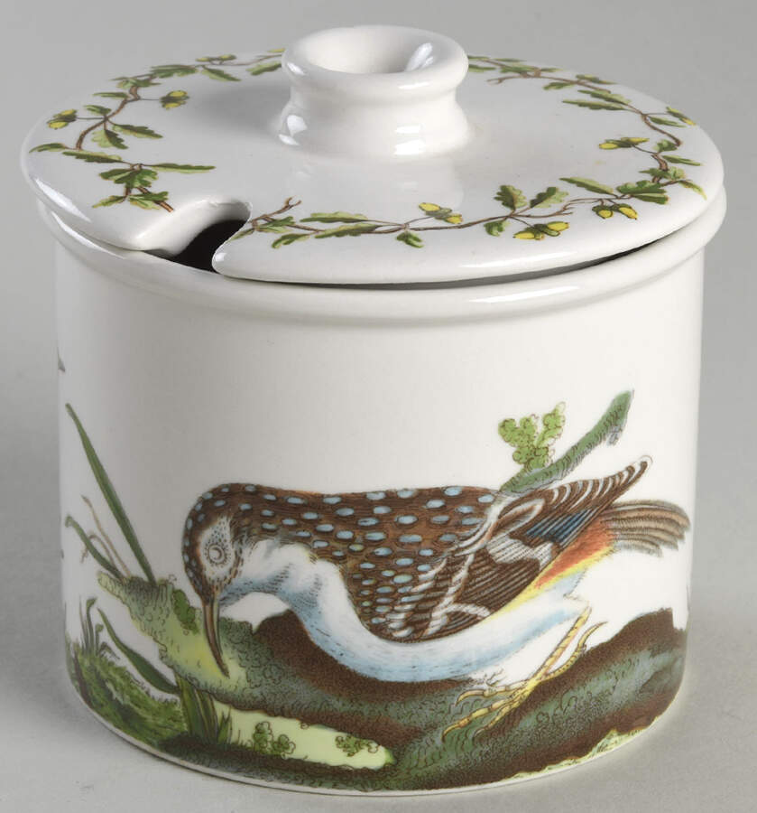 Birds of Britain Jam/Jelly & Lid (uses the Drum Sugar Open) by Portmeirion-1