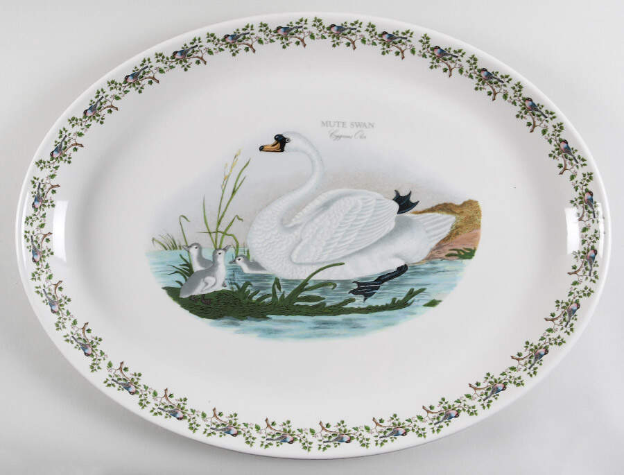 Birds of Britain 20" Oval Serving Platter by Portmeirion-1
