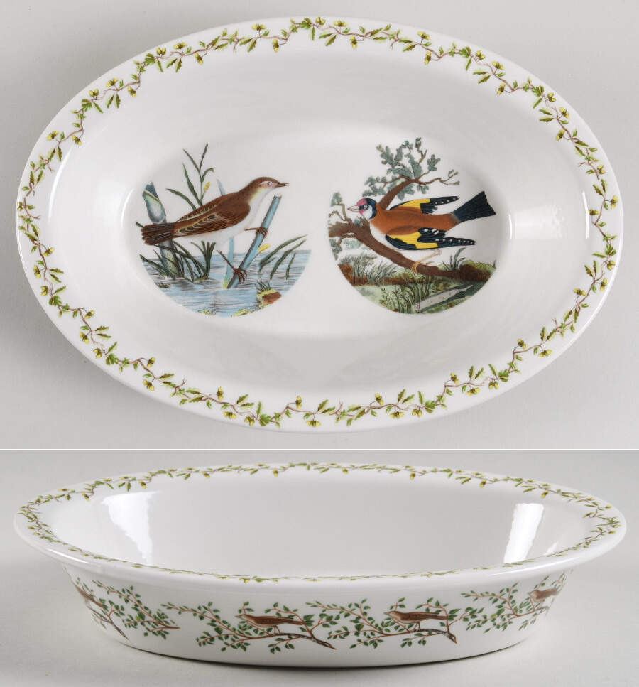 Birds of Britain 11" Oval Pie Baker by Portmeirion-1