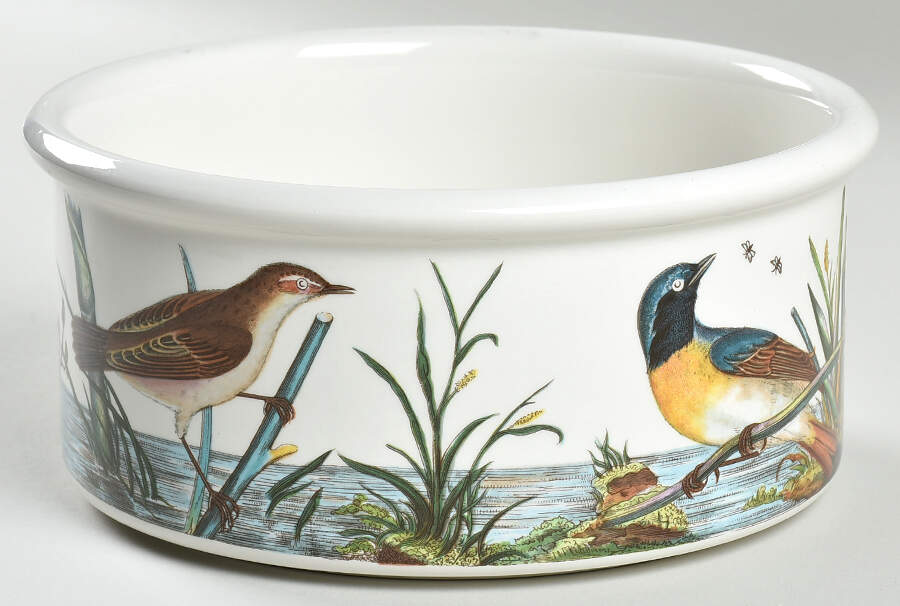 Birds of Britain 7" Round Vegetable/Souffle (Drum) by Portmeirion-1