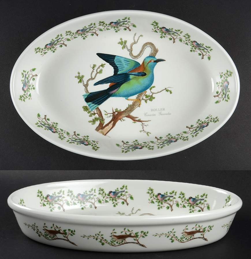 Birds of Britain 11" Oval Baker by Portmeirion-1