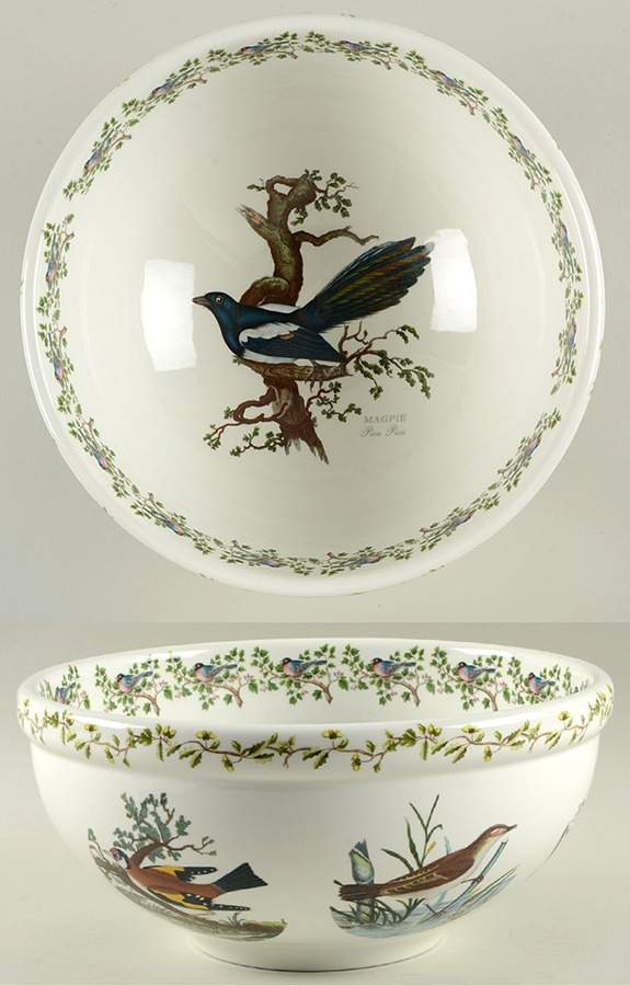 Birds of Britain 10" Large Salad Serving Bowl by Portmeirion-1