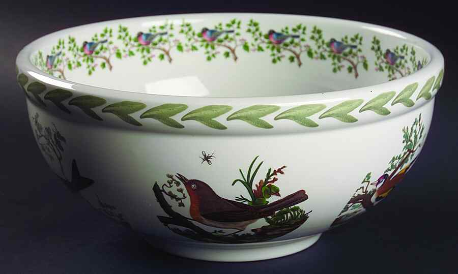 Birds of Britain 10" Large Salad Serving Bowl by Portmeirion-1