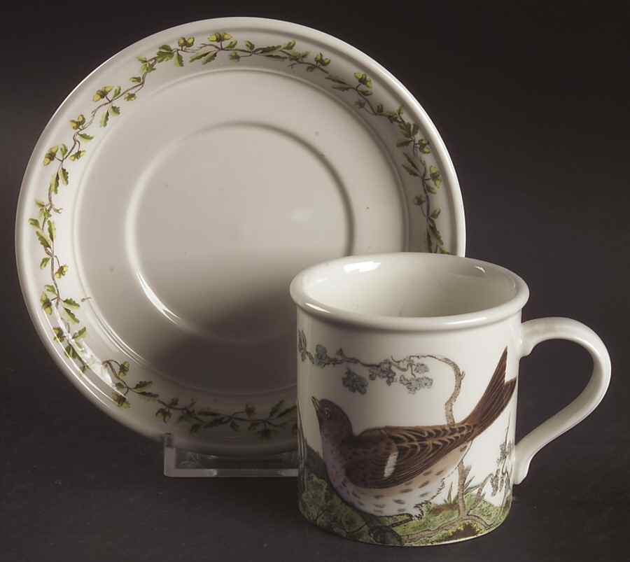 Birds of Britain Flat Demitasse Cup & Saucer Set by Portmeirion-1