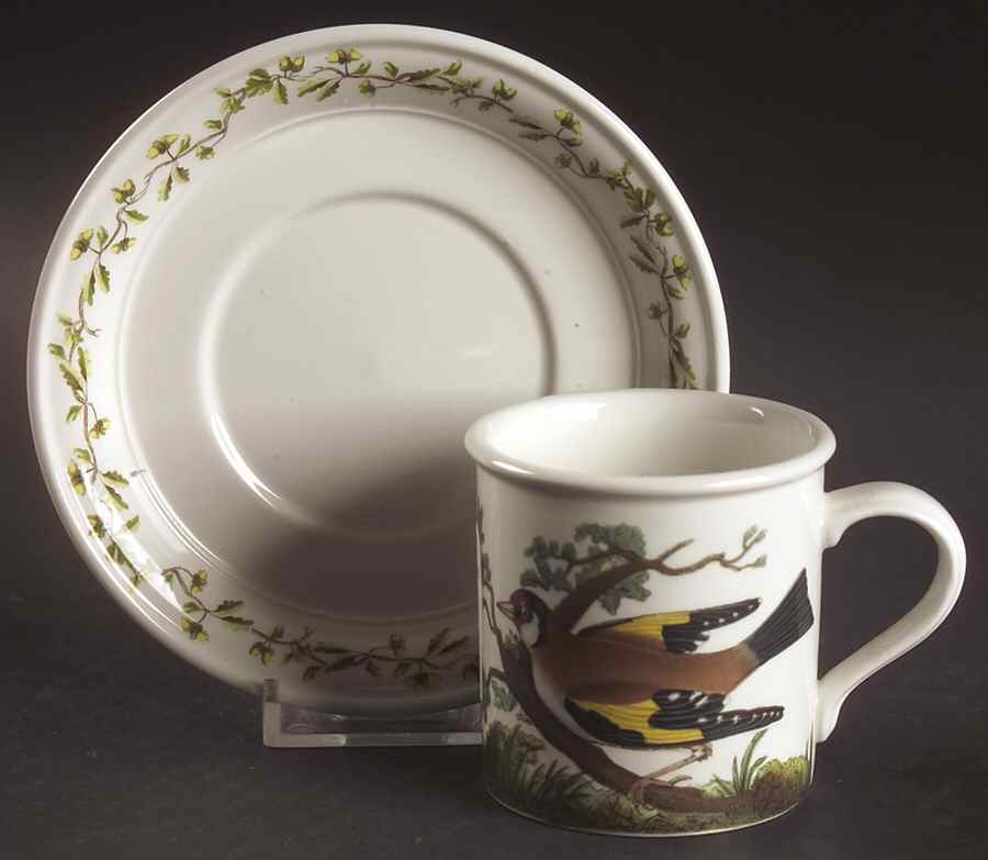 Birds of Britain Flat Demitasse Cup & Saucer Set by Portmeirion-1
