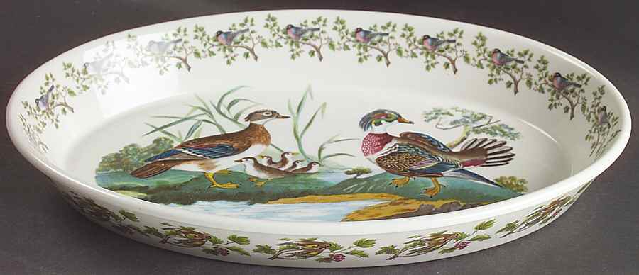 Birds of Britain 14" Oval Baker by Portmeirion-1
