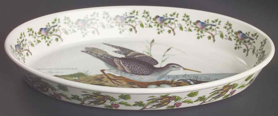 Birds of Britain 11" Oval Baker by Portmeirion-1