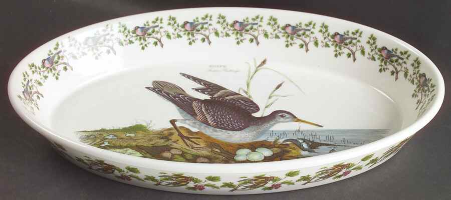 Birds of Britain 14" Oval Baker by Portmeirion-1