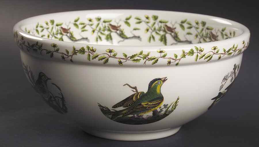 Birds of Britain 9" Salad Serving Bowl by Portmeirion-1