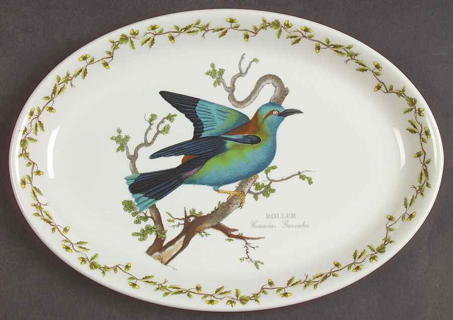 Birds of Britain 10" Oval Steak Platter by Portmeirion-1