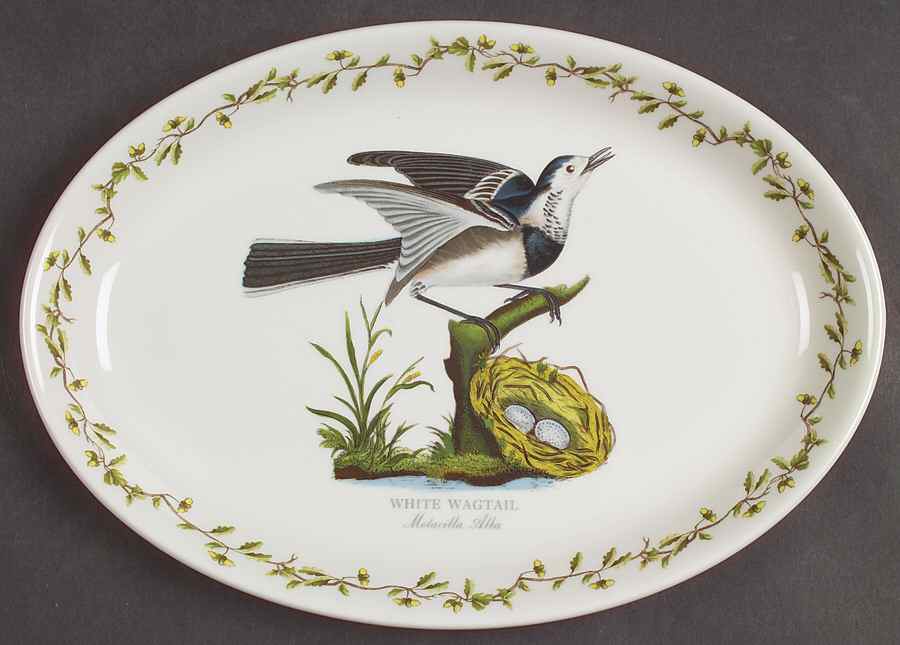 Birds of Britain 10" Oval Steak Platter by Portmeirion-1