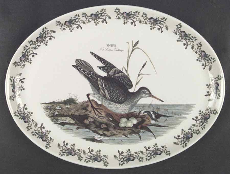 Birds of Britain 14" Oval Steak Platter by Portmeirion-1
